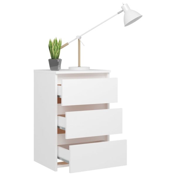 Comodino Bianco 40x35x62,5 Cm In Legno Multistrato - Image 6