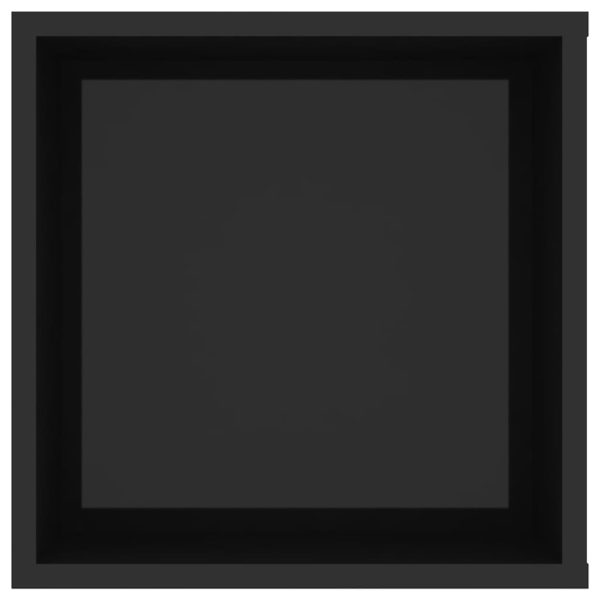 Mobile Tv Da Parete Nero Lucido 102x35x35 Cm Legno Multistrato - Image 5