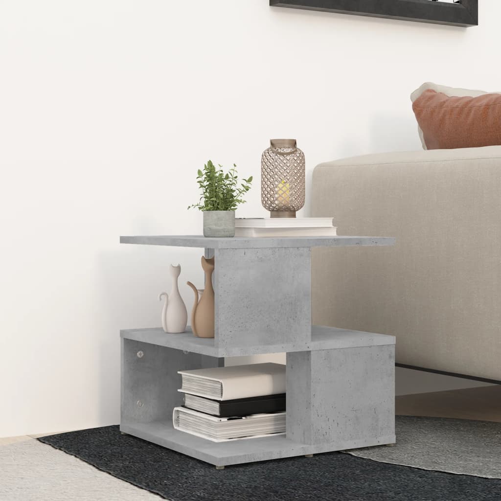 Tavolino Grigio Cemento 40x40x40 Cm In Legno Multistrato