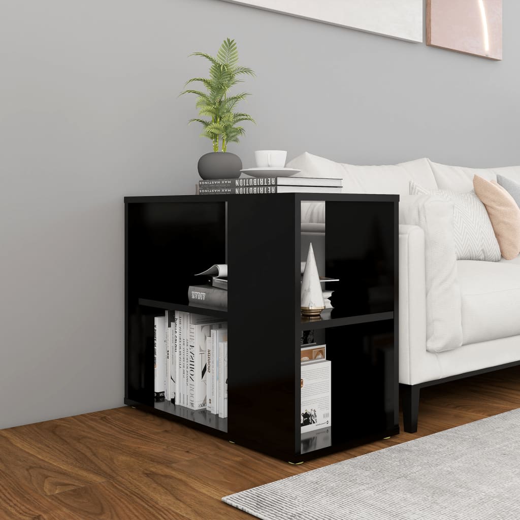 Credenza Nera 60x30x50 Cm In Legno Multistrato