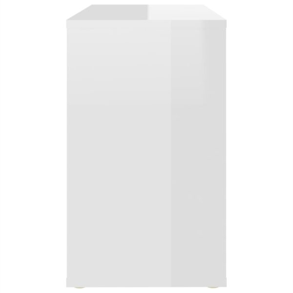 Credenza Bianco Lucido 60x30x50 Cm In Legno Multistrato - Image 5