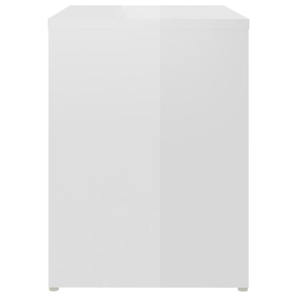 Comodini 2 Pz Bianco Lucido 40x30x40 Cm In Legno Multistrato - Image 5