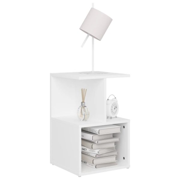 Comodini 2 Pz Bianchi 35x35x55 Cm In Legno Multistrato - Image 3