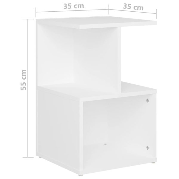 Comodini 2 Pz Bianchi 35x35x55 Cm In Legno Multistrato - Image 6