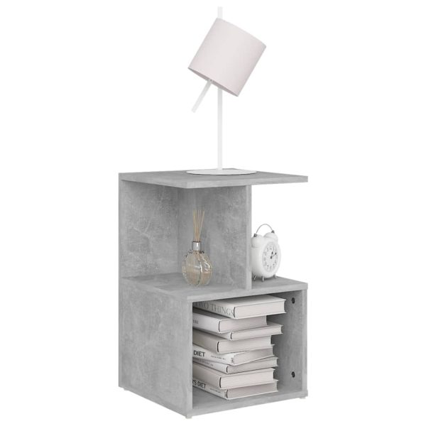 Comodini 2pz Grigio Cemento 35x35x55 Cm In Legno Multistrato - Image 3