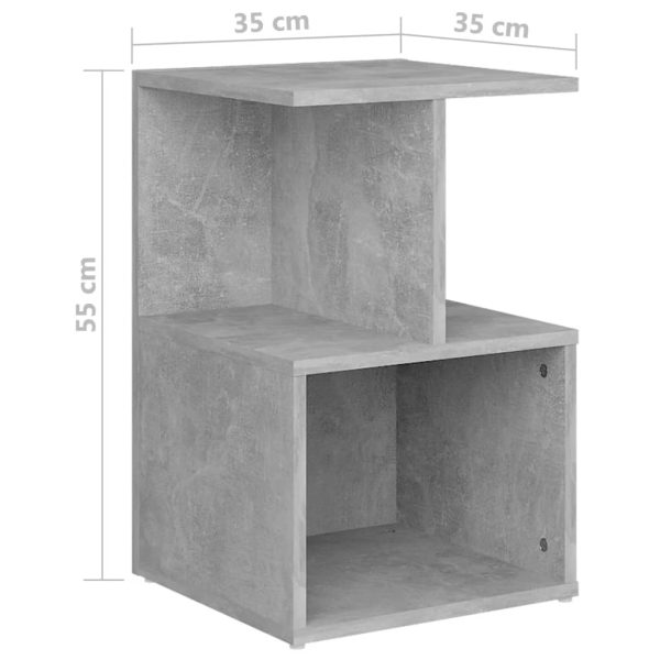 Comodini 2pz Grigio Cemento 35x35x55 Cm In Legno Multistrato - Image 6
