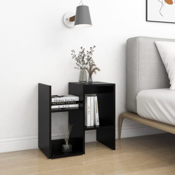 Comodini 2pz Neri 50x30x51,5 Cm In Legno Multistrato - Image 3
