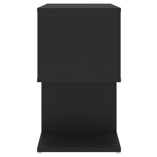 Comodini 2pz Neri 50x30x51,5 Cm In Legno Multistrato - Image 6