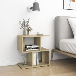 Comodini 2pz Rovere Sonoma 50x30x51,5 Cm In Legno Multistrato