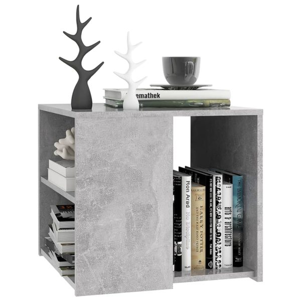 Tavolino Grigio Cemento 50x50x45 Cm In Legno Multistrato - Image 3