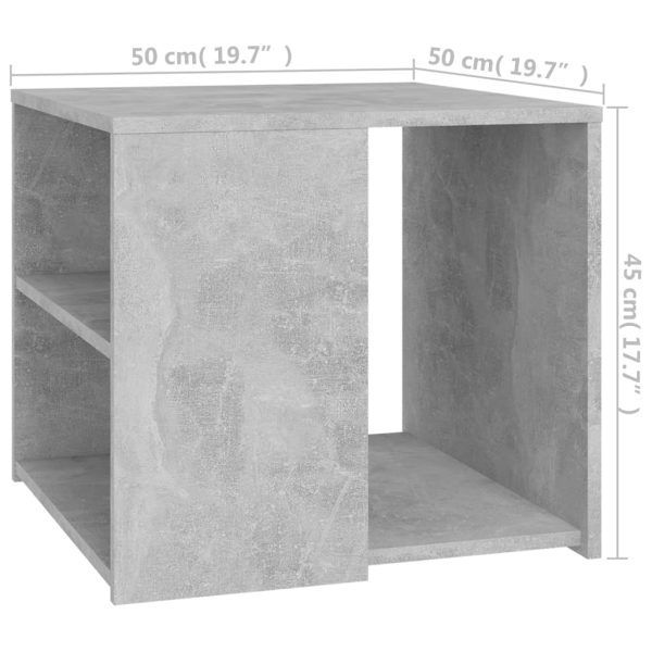 Tavolino Grigio Cemento 50x50x45 Cm In Legno Multistrato - Image 6