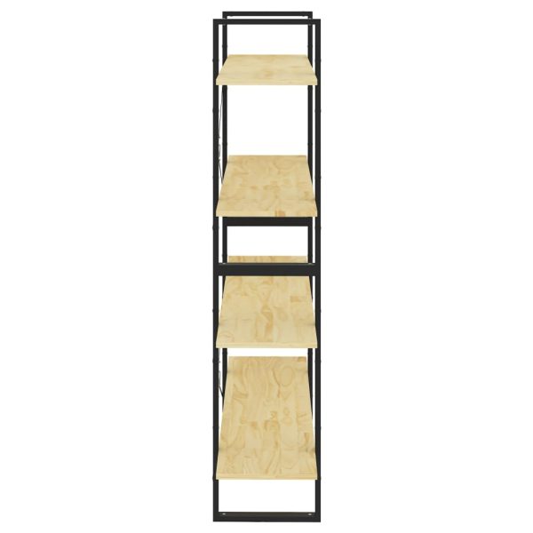 Libreria A 4 Ripiani 100x30x140 Cm In Legno Massello Di Pino - Image 6