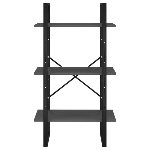 Scaffale Portaoggetti Grigio 60x30x105 Cm Legno Multistrato - Image 5