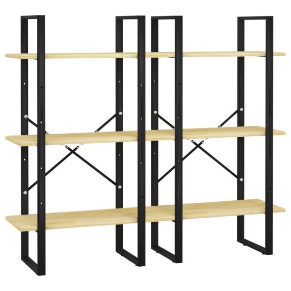 Scaffale Portaoggetti 60x30x210 Cm In Legno Massello Di Pino - Image 3