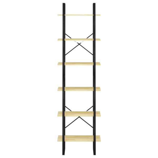 Scaffale Portaoggetti 60x30x210 Cm In Legno Massello Di Pino - Image 5
