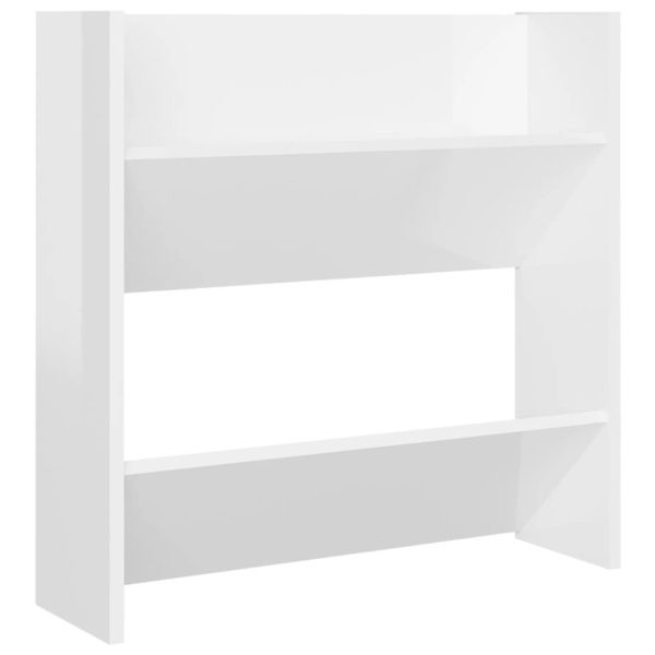 Scarpiere A Muro 4pz Bianco Lucido 60x18x60cm Legno Multistrato - Image 5