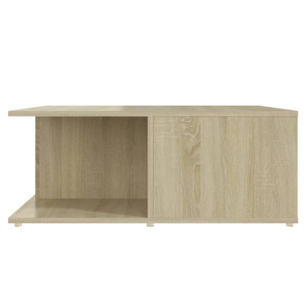 Tavolino Salotto Bianco E Rovere Sonoma 80x80x31cm Multistrato - Image 5