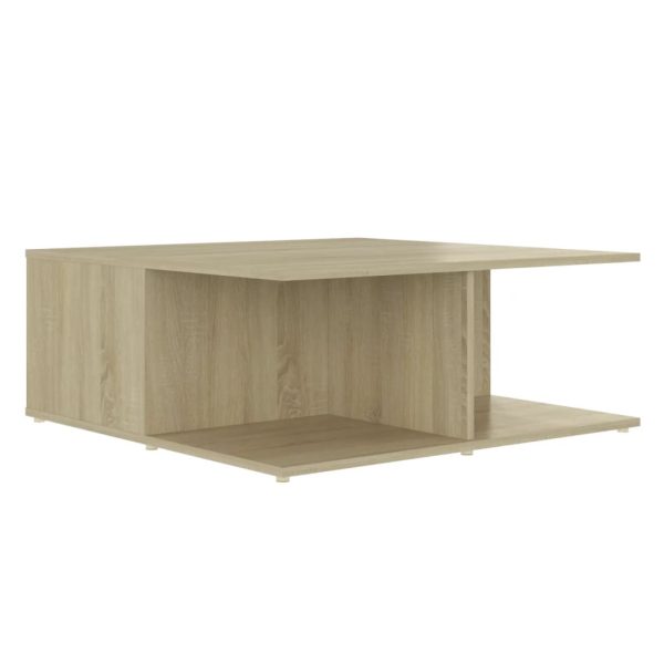 Tavolino Salotto Bianco E Rovere Sonoma 80x80x31cm Multistrato - Image 6