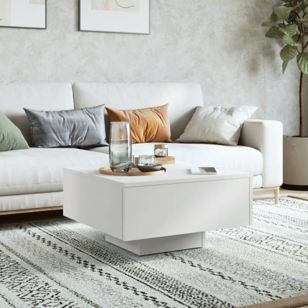 Tavolino Da Salotto Bianco 60x60x31,5 Cm In Legno Multistrato - Image 3