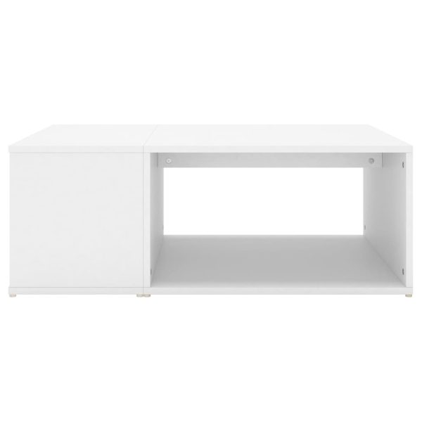 Tavolino Da Salotto Bianco 90x67x33 Cm In Legno Multistrato - Image 3