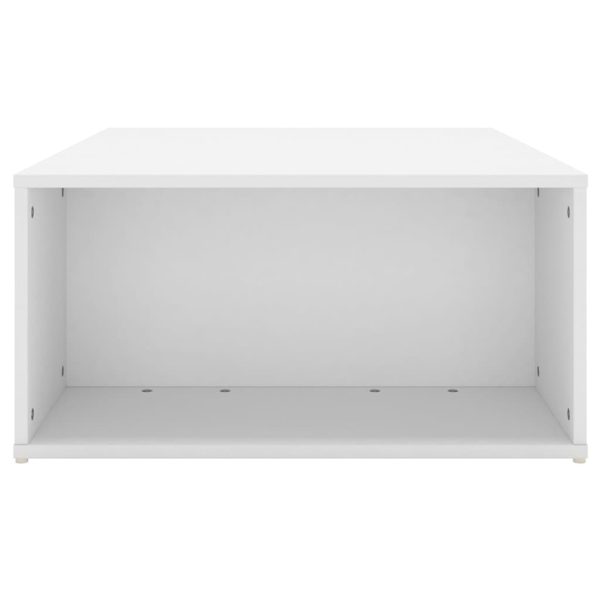 Tavolino Da Salotto Bianco 90x67x33 Cm In Legno Multistrato - Image 4