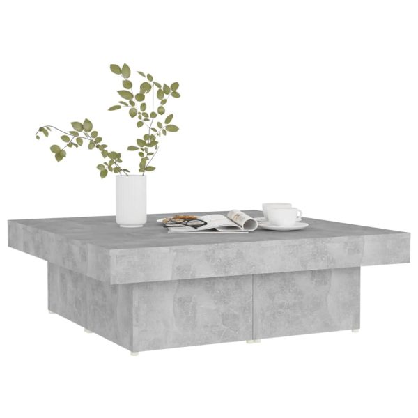 Tavolino Da Salotto Grigio Cemento 90x90x28cm Legno Multistrato - Image 3