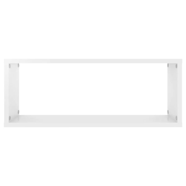 Mensole Parete A Cubo 4pz Bianco Lucido 60x15x23cm Multistrato - Image 5