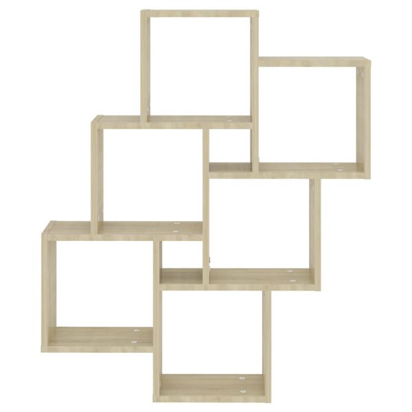 Mensola Parete Cubo Rovere Sonoma 78x15x93cm Legno Multistrato - Image 4