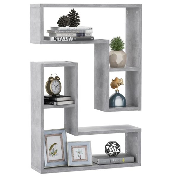 Mensole A Muro 2pz Grigio Cemento 50x15x50cm Legno Multistrato - Image 3