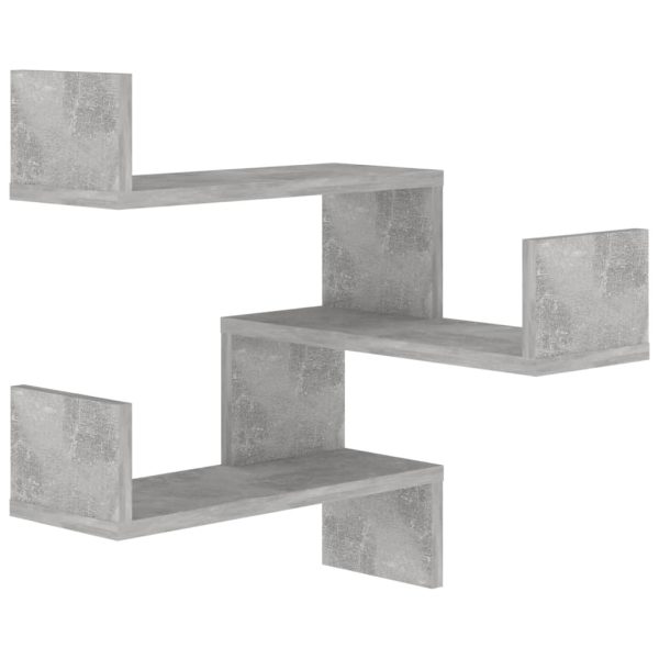 Scaffali Angolari Muro 2pz Grigio Cemento 40x40x50 Multistrato - Image 5