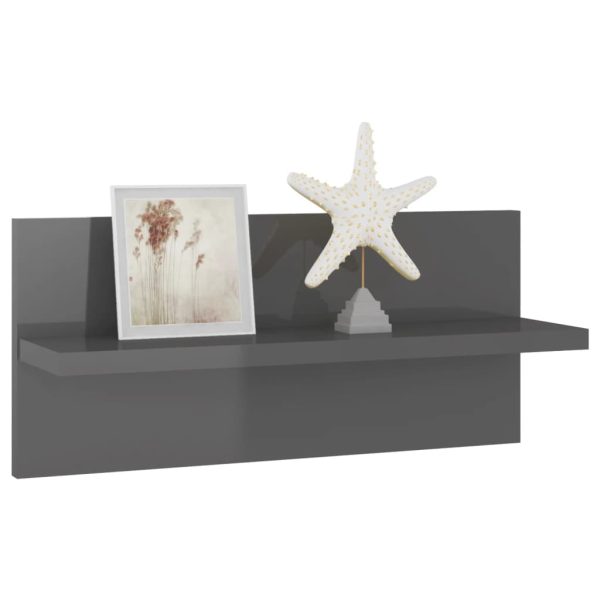 Mensole A Muro 4 Pz Grigio Lucido 40x11,5x18 cm - Image 4