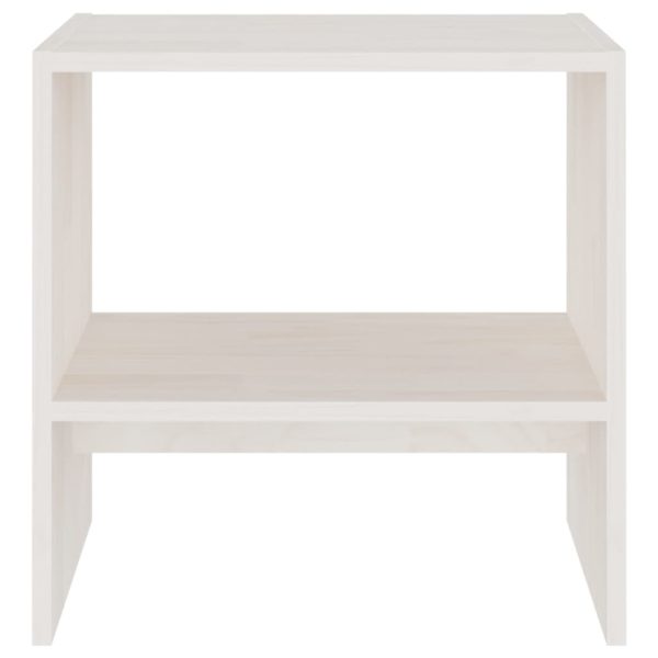 Comodini 2 Pz Bianchi 40x30,5x40 Cm In Legno Massello Di Pino - Image 5