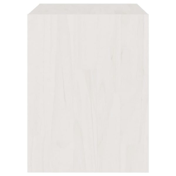 Comodini 2 Pz Bianchi 40x30,5x40 Cm In Legno Massello Di Pino - Image 6