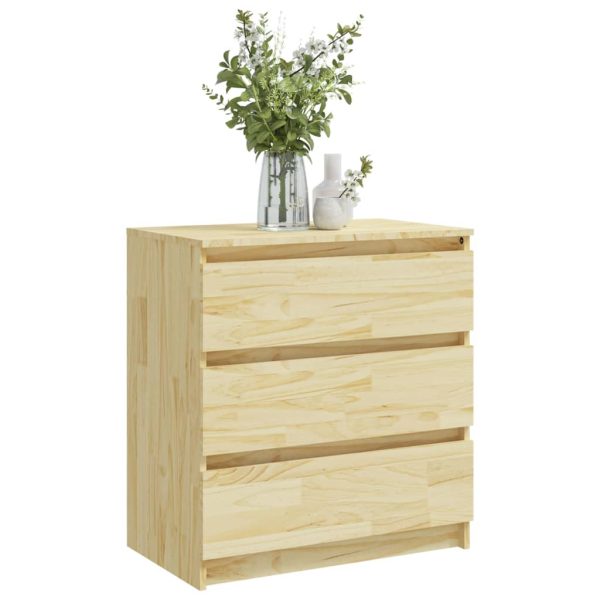 Comodino 60x36x64 Cm In Legno Massello Di Pino - Image 3