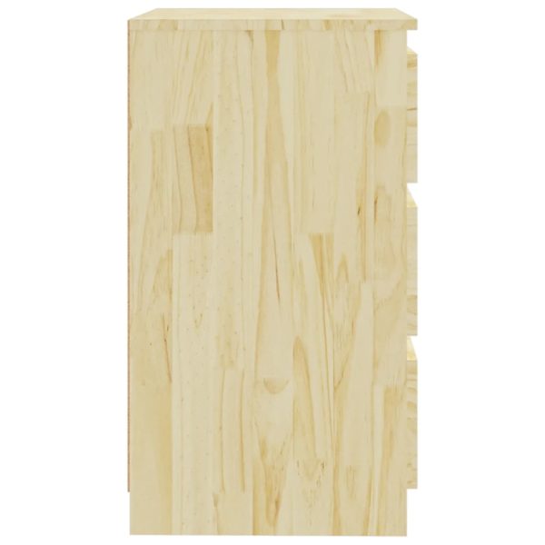 Comodino 60x36x64 Cm In Legno Massello Di Pino - Image 5