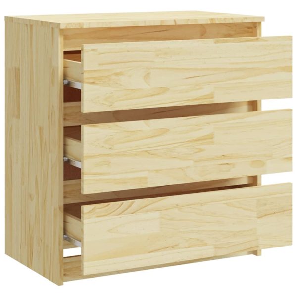 Comodino 60x36x64 Cm In Legno Massello Di Pino - Image 6