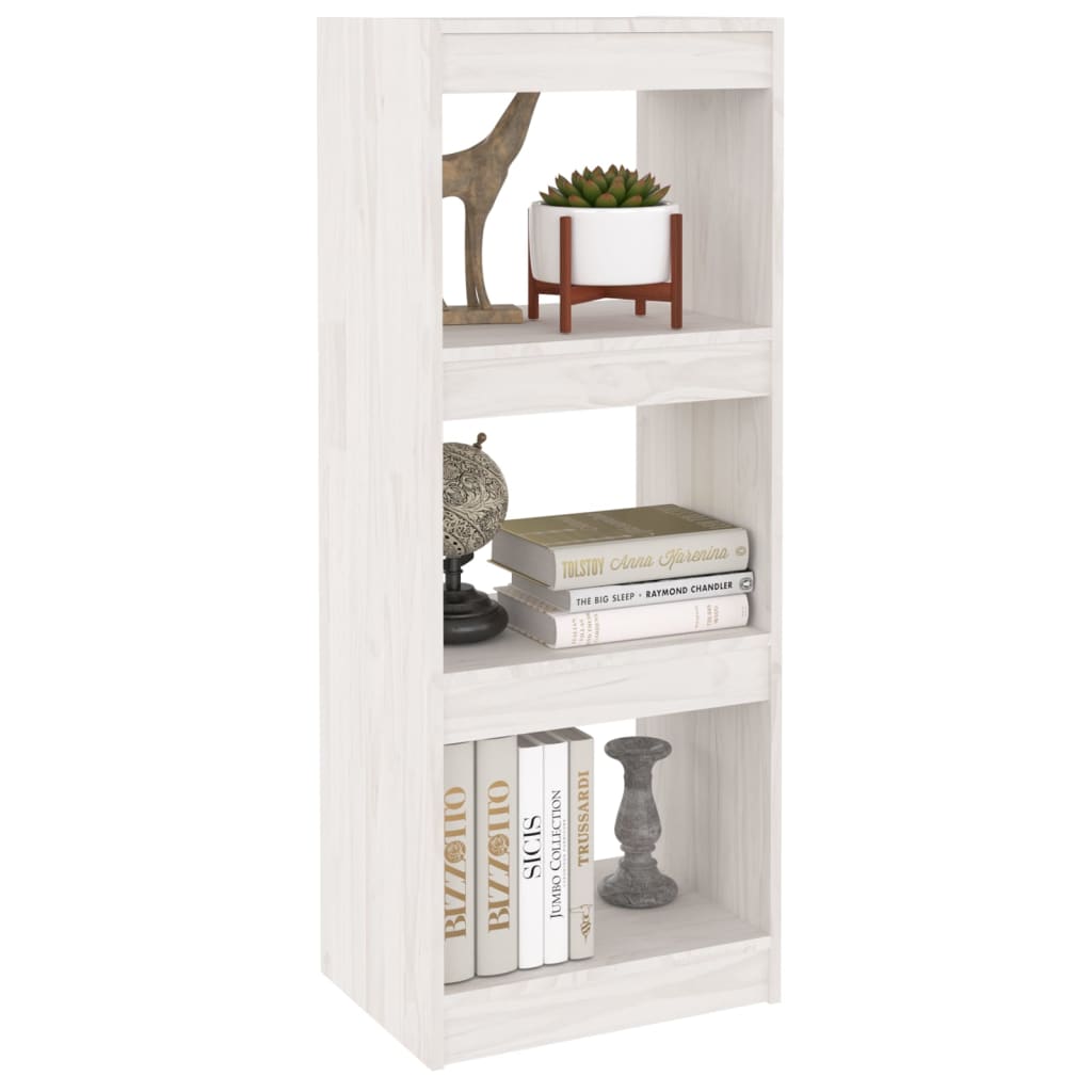 Libreria/divisorio Bianco 40x30x103,5 Cm Legno Massello Di Pino - Image 4