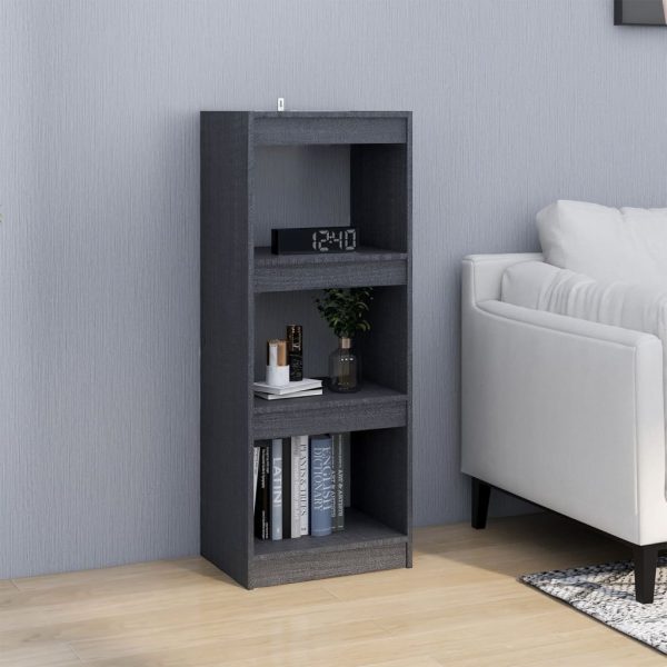 Libreria/divisorio Grigio 40x30x103,5 Cm Legno Massello Di Pino - Image 3