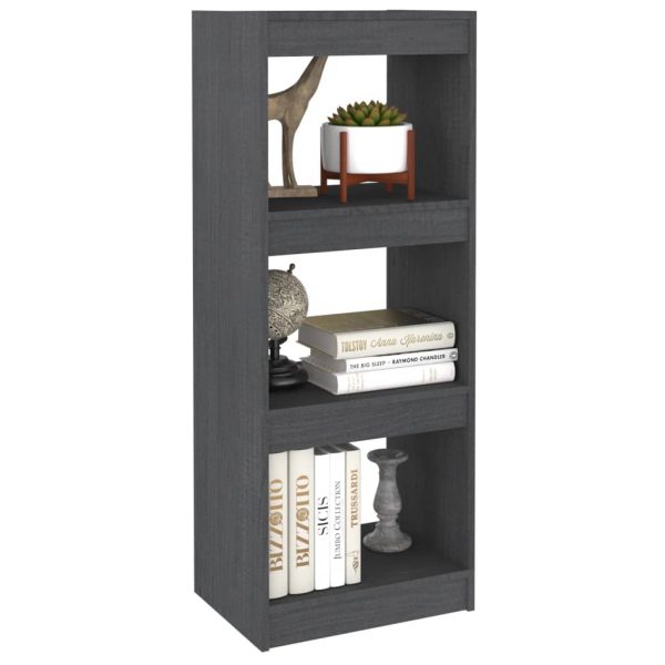 Libreria/divisorio Grigio 40x30x103,5 Cm Legno Massello Di Pino - Image 4