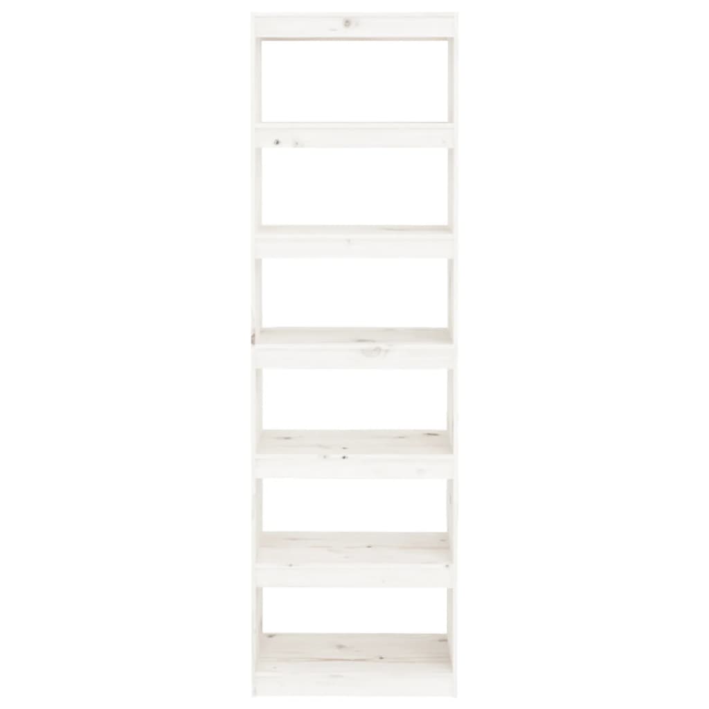 Libreria/divisorio Bianco 60x30x199,5 Cm Legno Massello Di Pino - Image 5