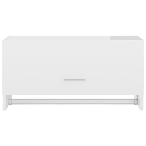 Armadio Bianco Lucido 70x32,5x35 Cm In Legno Multistrato - Image 5