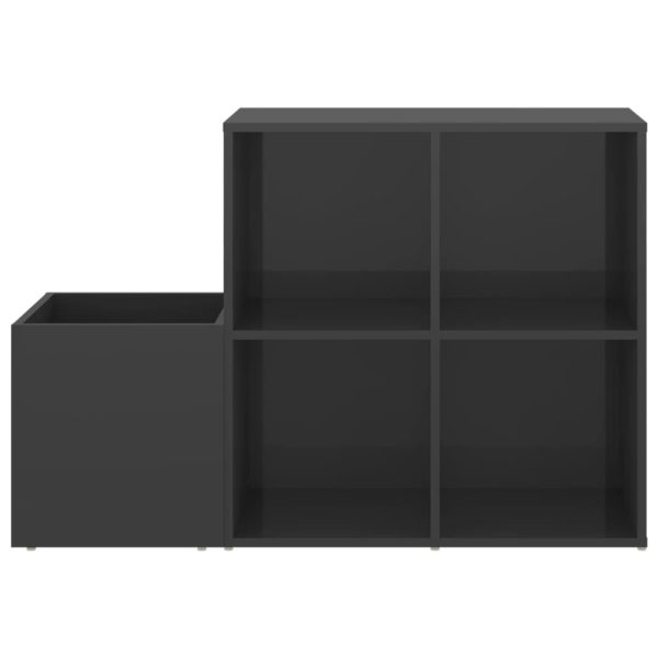 Scarpiera Ingresso Grigio Lucido 105x35,5x70 Legno Multistrato - Image 5