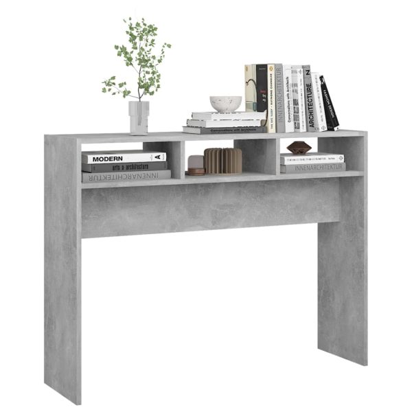 Tavolino Consolle Grigio Cemento 105x30x80cm Legno Multistrato - Image 4