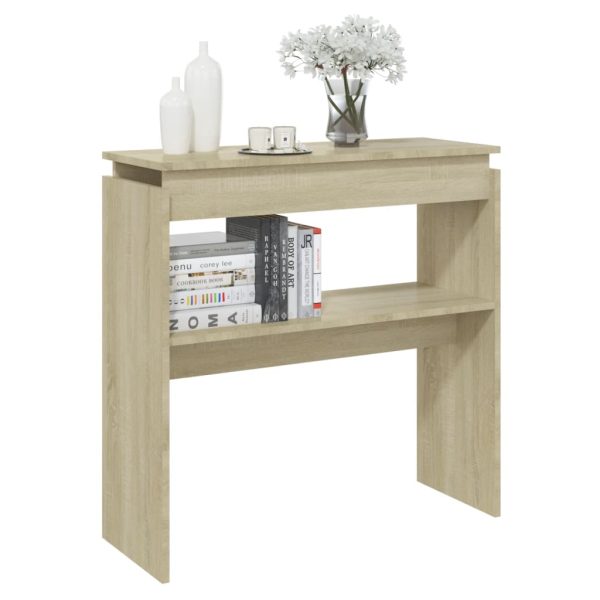 Tavolino Consolle Rovere Sonoma 80x30x80cm In Legno Multistrato - Image 3