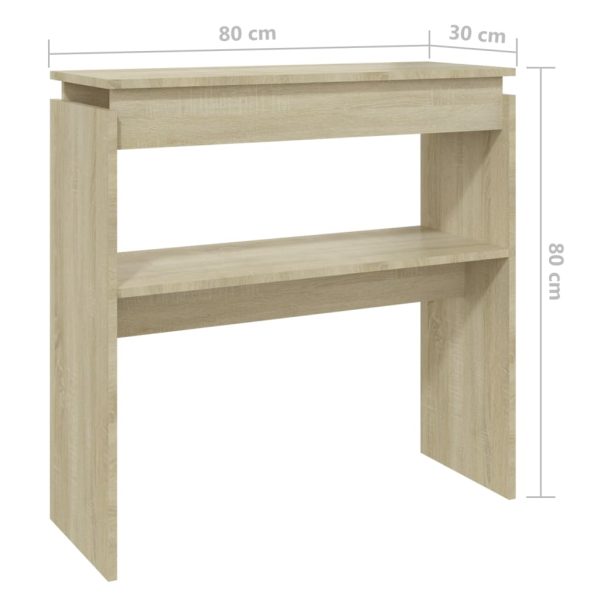Tavolino Consolle Rovere Sonoma 80x30x80cm In Legno Multistrato - Image 6