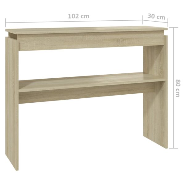 Tavolino Consolle Rovere Sonoma 102x30x80 Cm Legno Multistrato - Image 6