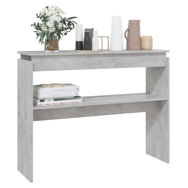Tavolino Consolle Grigio Cemento 102x30x80cm Legno Multistrato - Image 3