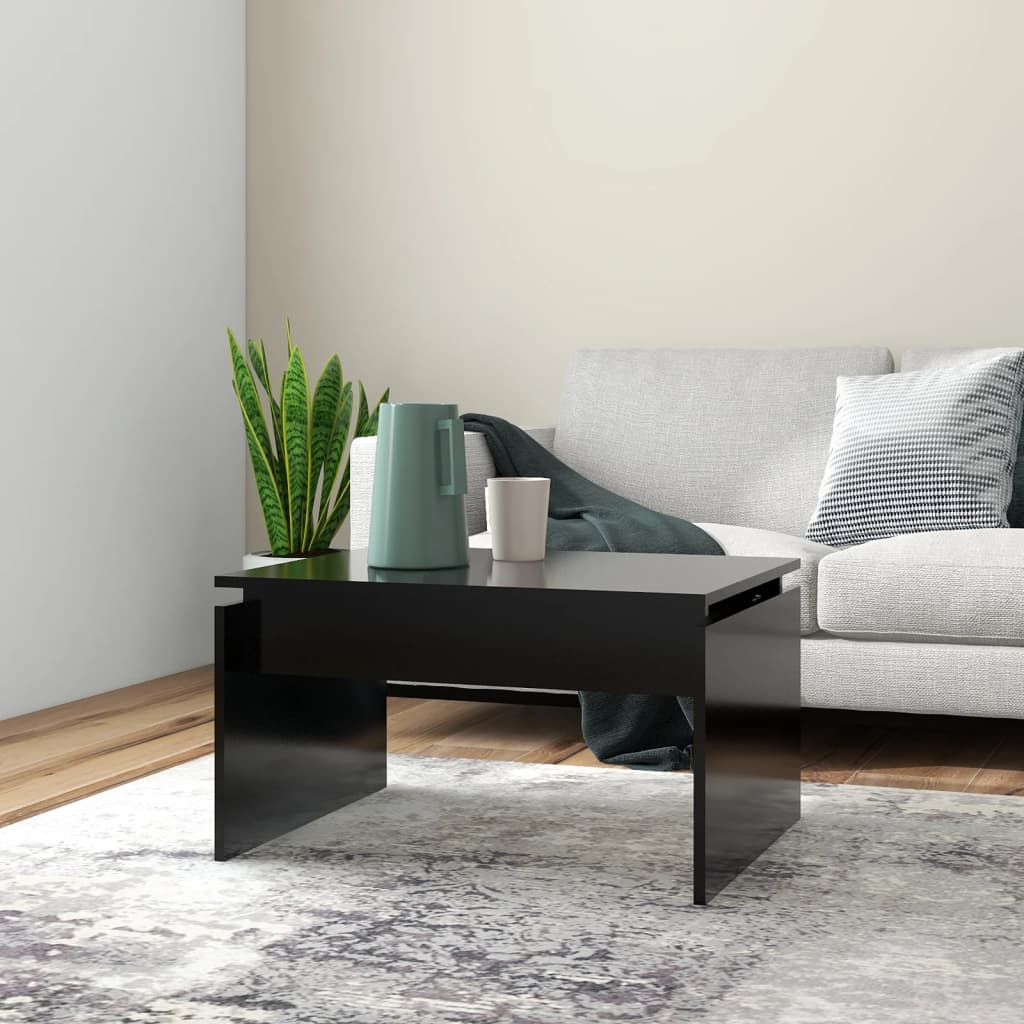 Tavolino Da Salotto Nero 68x50x38 Cm Legno Multistrato