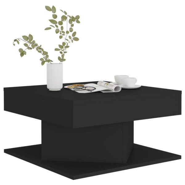 Tavolino Da Salotto Nero 57x57x30 Cm In Legno Multistrato - Image 4
