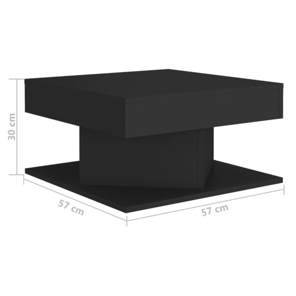 Tavolino Da Salotto Nero 57x57x30 Cm In Legno Multistrato - Image 5